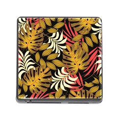 Original Seamless Tropical Pattern With Bright Reds Yellows Memory Card Reader (square 5 Slot) by Wegoenart