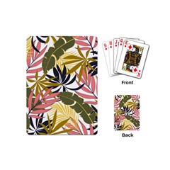 Fashionable Seamless Tropical Pattern With Bright Pink Green Flowers Playing Cards Single Design (mini) by Wegoenart