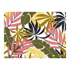 Fashionable Seamless Tropical Pattern With Bright Pink Green Flowers Double Sided Flano Blanket (mini)  by Wegoenart