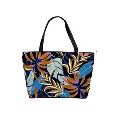 Original Seamless Tropical Pattern With Bright Blue Pink Flowers Classic Shoulder Handbag by Wegoenart