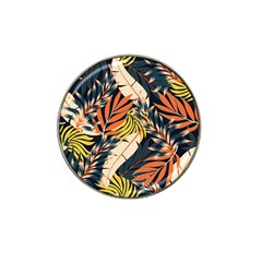 Original Seamless Tropical Pattern With Bright Orange Flowers Hat Clip Ball Marker (4 Pack)