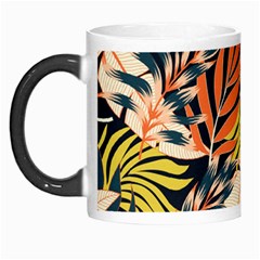 Original Seamless Tropical Pattern With Bright Orange Flowers Morph Mugs by Wegoenart