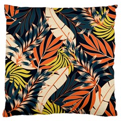 Original Seamless Tropical Pattern With Bright Orange Flowers Standard Flano Cushion Case (one Side) by Wegoenart