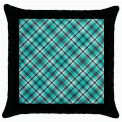 Tartan Scotland Seamless Plaid Pattern Vintage Check Color Square Geometric Texture Throw Pillow Case (black) by Wegoenart