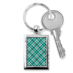 Tartan Scotland Seamless Plaid Pattern Vintage Check Color Square Geometric Texture Key Chain (rectangle) by Wegoenart