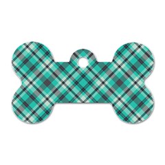 Tartan Scotland Seamless Plaid Pattern Vintage Check Color Square Geometric Texture Dog Tag Bone (one Side) by Wegoenart