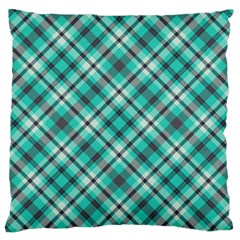 Tartan Scotland Seamless Plaid Pattern Vintage Check Color Square Geometric Texture Large Flano Cushion Case (one Side) by Wegoenart