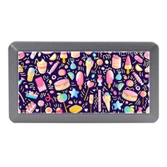 Cute Seamless Pattern With Colorful Sweets Cakes Lollipops Memory Card Reader (mini) by Wegoenart