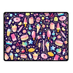 Cute Seamless Pattern With Colorful Sweets Cakes Lollipops Double Sided Fleece Blanket (small)  by Wegoenart