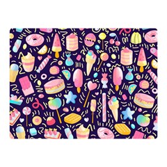 Cute Seamless Pattern With Colorful Sweets Cakes Lollipops Double Sided Flano Blanket (mini)  by Wegoenart