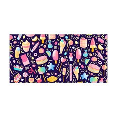 Cute Seamless Pattern With Colorful Sweets Cakes Lollipops Yoga Headband by Wegoenart