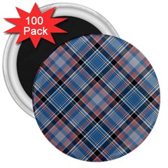 Tartan Scotland Seamless Plaid Pattern Vintage Check Color Square Geometric Texture 3  Magnets (100 Pack) by Wegoenart