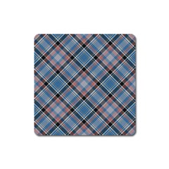 Tartan Scotland Seamless Plaid Pattern Vintage Check Color Square Geometric Texture Square Magnet by Wegoenart