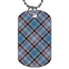 Tartan Scotland Seamless Plaid Pattern Vintage Check Color Square Geometric Texture Dog Tag (one Side) by Wegoenart