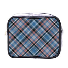 Tartan Scotland Seamless Plaid Pattern Vintage Check Color Square Geometric Texture Mini Toiletries Bag (one Side) by Wegoenart