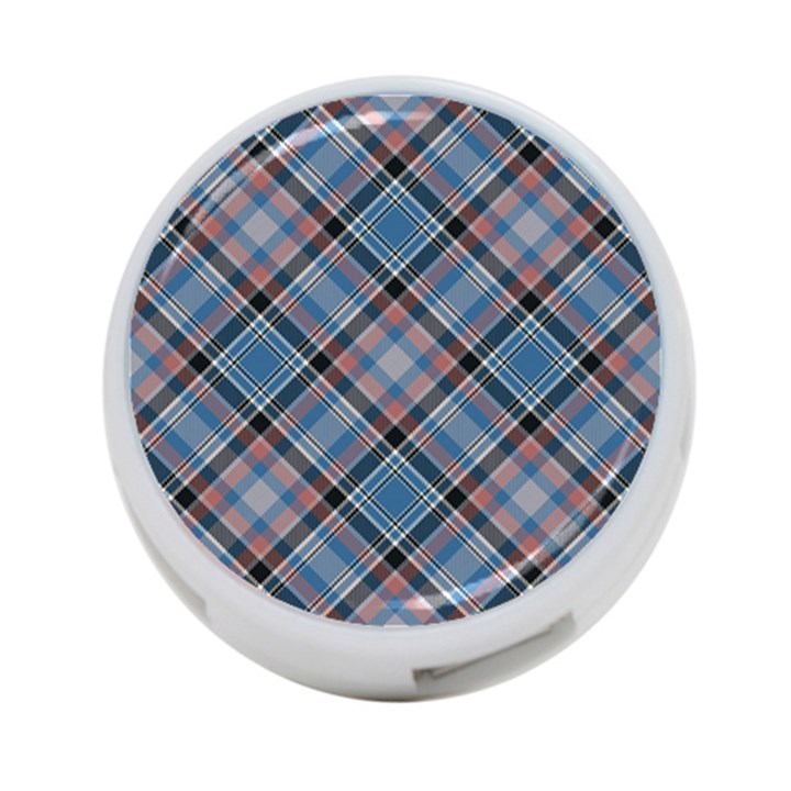 Tartan Scotland Seamless Plaid Pattern Vintage Check Color Square Geometric Texture 4-Port USB Hub (One Side)