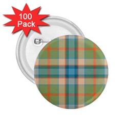 Tartan Scotland Seamless Plaid Pattern Vintage Check Color Square Geometric Texture 2 25  Buttons (100 Pack)  by Wegoenart