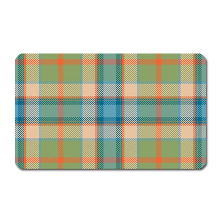 Tartan Scotland Seamless Plaid Pattern Vintage Check Color Square Geometric Texture Magnet (Rectangular)