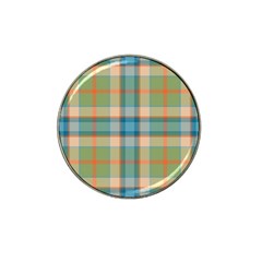 Tartan Scotland Seamless Plaid Pattern Vintage Check Color Square Geometric Texture Hat Clip Ball Marker by Wegoenart