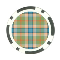 Tartan Scotland Seamless Plaid Pattern Vintage Check Color Square Geometric Texture Poker Chip Card Guard (10 Pack) by Wegoenart