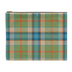 Tartan Scotland Seamless Plaid Pattern Vintage Check Color Square Geometric Texture Cosmetic Bag (xl)