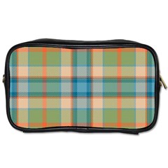 Tartan Scotland Seamless Plaid Pattern Vintage Check Color Square Geometric Texture Toiletries Bag (one Side) by Wegoenart