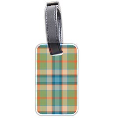 Tartan Scotland Seamless Plaid Pattern Vintage Check Color Square Geometric Texture Luggage Tag (two Sides) by Wegoenart