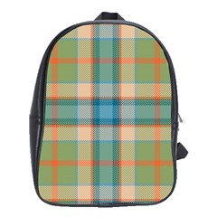 Tartan Scotland Seamless Plaid Pattern Vintage Check Color Square Geometric Texture School Bag (xl) by Wegoenart