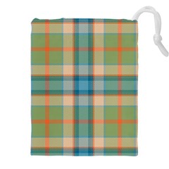 Tartan Scotland Seamless Plaid Pattern Vintage Check Color Square Geometric Texture Drawstring Pouch (4xl) by Wegoenart