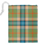 Tartan Scotland Seamless Plaid Pattern Vintage Check Color Square Geometric Texture Drawstring Pouch (4XL) Back