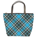 Tartan Scotland Seamless Plaid Pattern Vintage Check Color Square Geometric Texture Bucket Bag Front