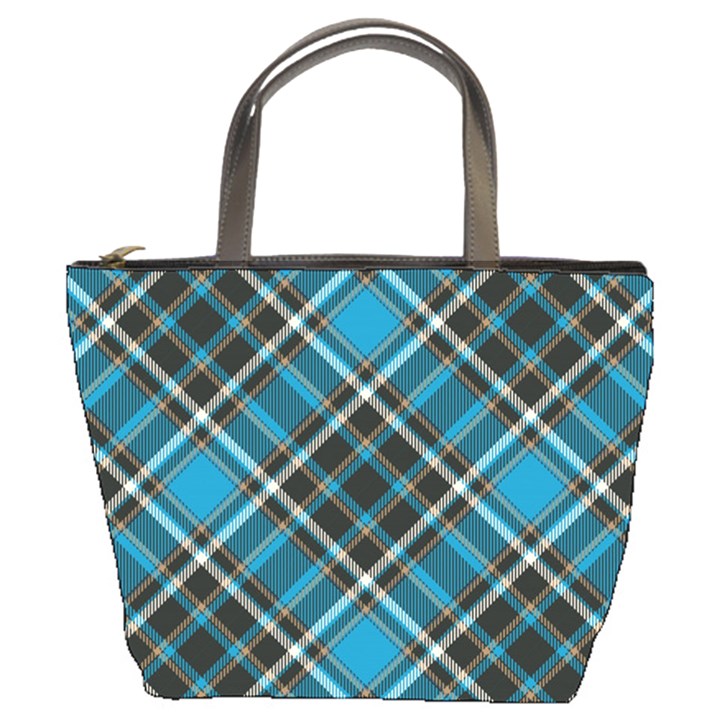 Tartan Scotland Seamless Plaid Pattern Vintage Check Color Square Geometric Texture Bucket Bag