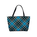 Tartan Scotland Seamless Plaid Pattern Vintage Check Color Square Geometric Texture Classic Shoulder Handbag Back