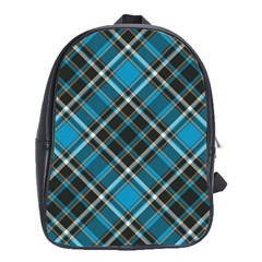 Tartan Scotland Seamless Plaid Pattern Vintage Check Color Square Geometric Texture School Bag (xl) by Wegoenart