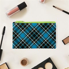 Tartan Scotland Seamless Plaid Pattern Vintage Check Color Square Geometric Texture Cosmetic Bag (xs) by Wegoenart