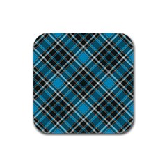 Tartan Scotland Seamless Plaid Pattern Vintage Check Color Square Geometric Texture Rubber Square Coaster (4 Pack)  by Wegoenart