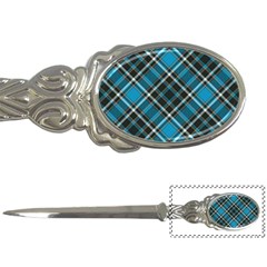 Tartan Scotland Seamless Plaid Pattern Vintage Check Color Square Geometric Texture Letter Opener by Wegoenart