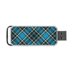 Tartan Scotland Seamless Plaid Pattern Vintage Check Color Square Geometric Texture Portable Usb Flash (two Sides) by Wegoenart