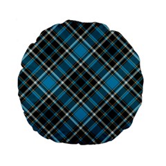 Tartan Scotland Seamless Plaid Pattern Vintage Check Color Square Geometric Texture Standard 15  Premium Flano Round Cushions by Wegoenart