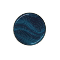 Abstract Glowing Blue Wave Lines Pattern With Particles Elements Dark Background Hat Clip Ball Marker by Wegoenart