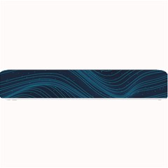 Abstract Glowing Blue Wave Lines Pattern With Particles Elements Dark Background Small Bar Mats by Wegoenart