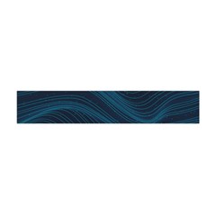 Abstract Glowing Blue Wave Lines Pattern With Particles Elements Dark Background Flano Scarf (mini) by Wegoenart