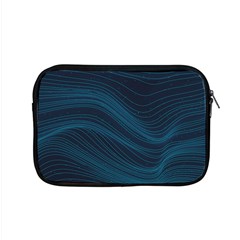 Abstract Glowing Blue Wave Lines Pattern With Particles Elements Dark Background Apple Macbook Pro 15  Zipper Case by Wegoenart