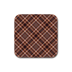 Tartan Scotland Seamless Plaid Pattern Vintage Check Color Square Geometric Texture Rubber Square Coaster (4 Pack)  by Wegoenart