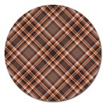 Tartan Scotland Seamless Plaid Pattern Vintage Check Color Square Geometric Texture Magnet 5  (Round) Front