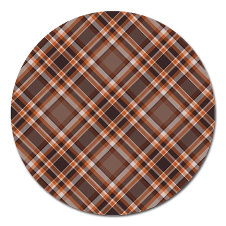 Tartan Scotland Seamless Plaid Pattern Vintage Check Color Square Geometric Texture Magnet 5  (Round)