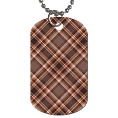 Tartan Scotland Seamless Plaid Pattern Vintage Check Color Square Geometric Texture Dog Tag (two Sides) by Wegoenart