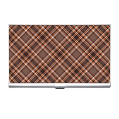 Tartan Scotland Seamless Plaid Pattern Vintage Check Color Square Geometric Texture Business Card Holder