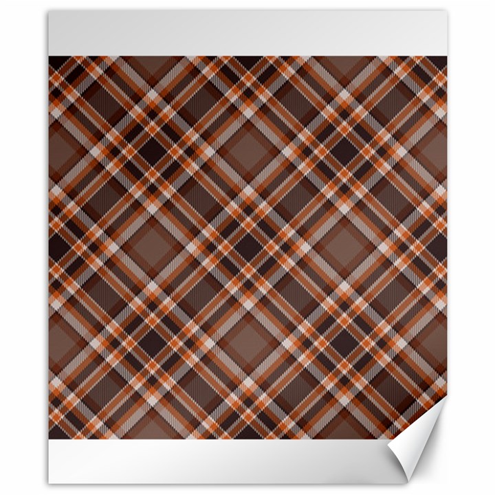 Tartan Scotland Seamless Plaid Pattern Vintage Check Color Square Geometric Texture Canvas 8  x 10 