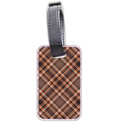 Tartan Scotland Seamless Plaid Pattern Vintage Check Color Square Geometric Texture Luggage Tag (two Sides) by Wegoenart